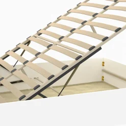 IDMarket Lit double coffre 140x190 cm avec sommier blanc* Meubles Blancs|Chambre Complète Adulte