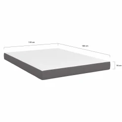IDMarket Lit double 140x190 avec sommier hêtre + matelas à mémoire de forme* Lits Avec Sommier