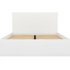 IDMarket Lit double 140x190 cm avec tête de lit et sommier blanc* Collection Moderne|Chambre Complète Adulte