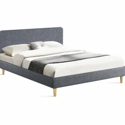 IDMarket Lit scandinave gris 2 places 160x200 cm* Collection Scandinave|Chambre Complète Adulte