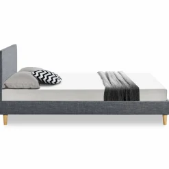 IDMarket Lit scandinave gris 2 places 160x200 cm* Collection Scandinave|Chambre Complète Adulte
