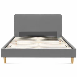 IDMarket Lit scandinave gris clair 2 places* Collection Scandinave|Chambre Complète Adulte