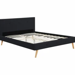 IDMarket Lit style scandinave 140 x 190 cm noir* Collection Scandinave|Chambre Complète Adulte