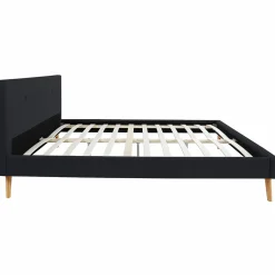 IDMarket Lit style scandinave 160x200 cm noir* Collection Scandinave|Chambre Complète Adulte