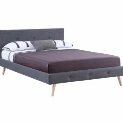 IDMarket Lit style scandinave 140x190 cm gris* Collection Scandinave|Chambre Complète Adulte
