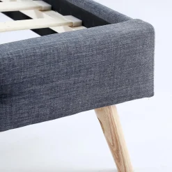 IDMarket Lit style scandinave 140x190 cm gris* Collection Scandinave|Chambre Complète Adulte