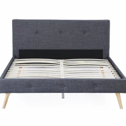 IDMarket Lit style scandinave 140x190 cm gris* Collection Scandinave|Chambre Complète Adulte