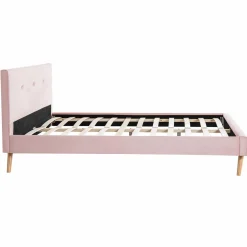 IDMarket Lit style scandinave 140x190 cm rose* Collection Scandinave|Chambre Complète Adulte