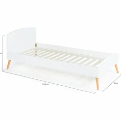 IDMarket Lit style scandinave 90x190 cm blanc* Meubles Blancs|Collection Scandinave