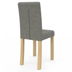 IDMarket Lot 4 chaises capitonnées gris chiné* Collection Scandinave|Salle À Manger Complète