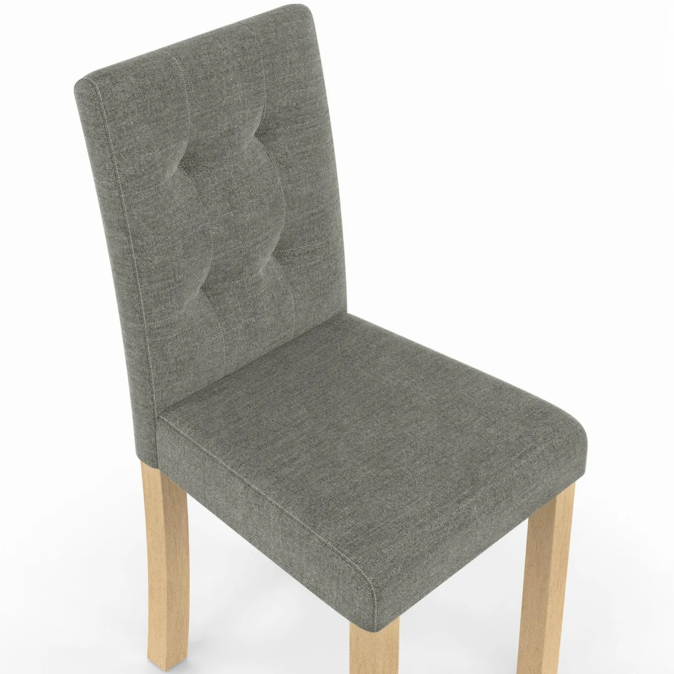 IDMarket Lot 4 chaises capitonnées gris chiné* Collection Scandinave|Salle À Manger Complète