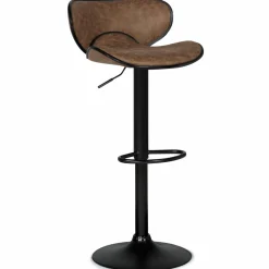 IDMarket Lot 2 tabourets de bar marron réglables* Collection Vintage|Tabourets De Bar