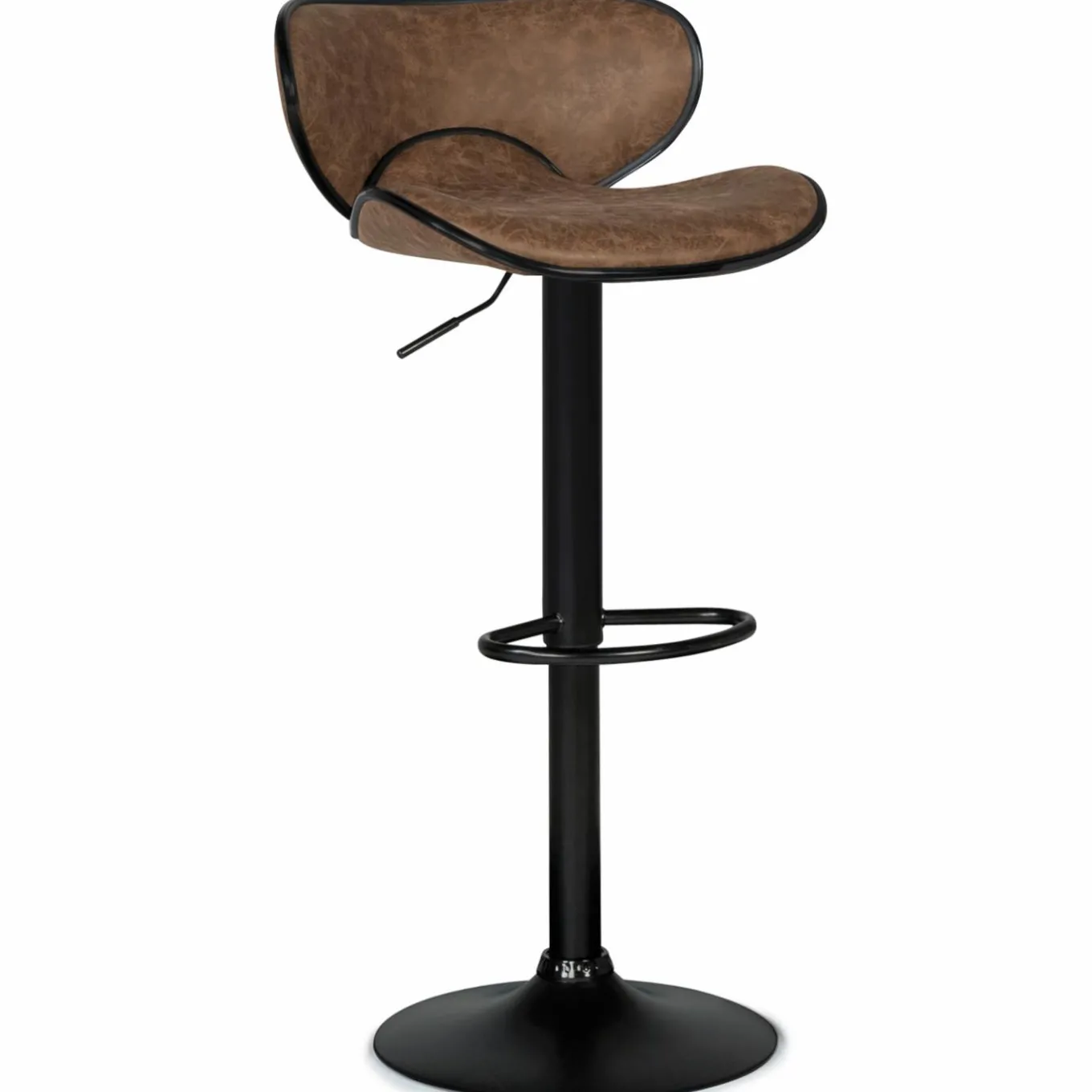 IDMarket Lot 2 tabourets de bar marron réglables* Collection Vintage|Tabourets De Bar