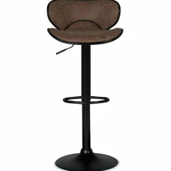 IDMarket Lot 2 tabourets de bar marron réglables* Collection Vintage|Tabourets De Bar