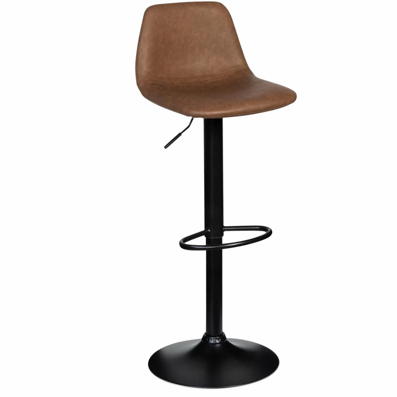 IDMarket Lot 2 tabourets de bar marron vintage réglables* Collection Vintage|Tabourets De Bar