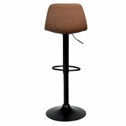 IDMarket Lot 2 tabourets de bar marron vintage réglables* Collection Vintage|Tabourets De Bar