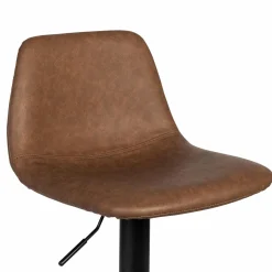 IDMarket Lot 2 tabourets de bar marron vintage réglables* Collection Vintage|Tabourets De Bar