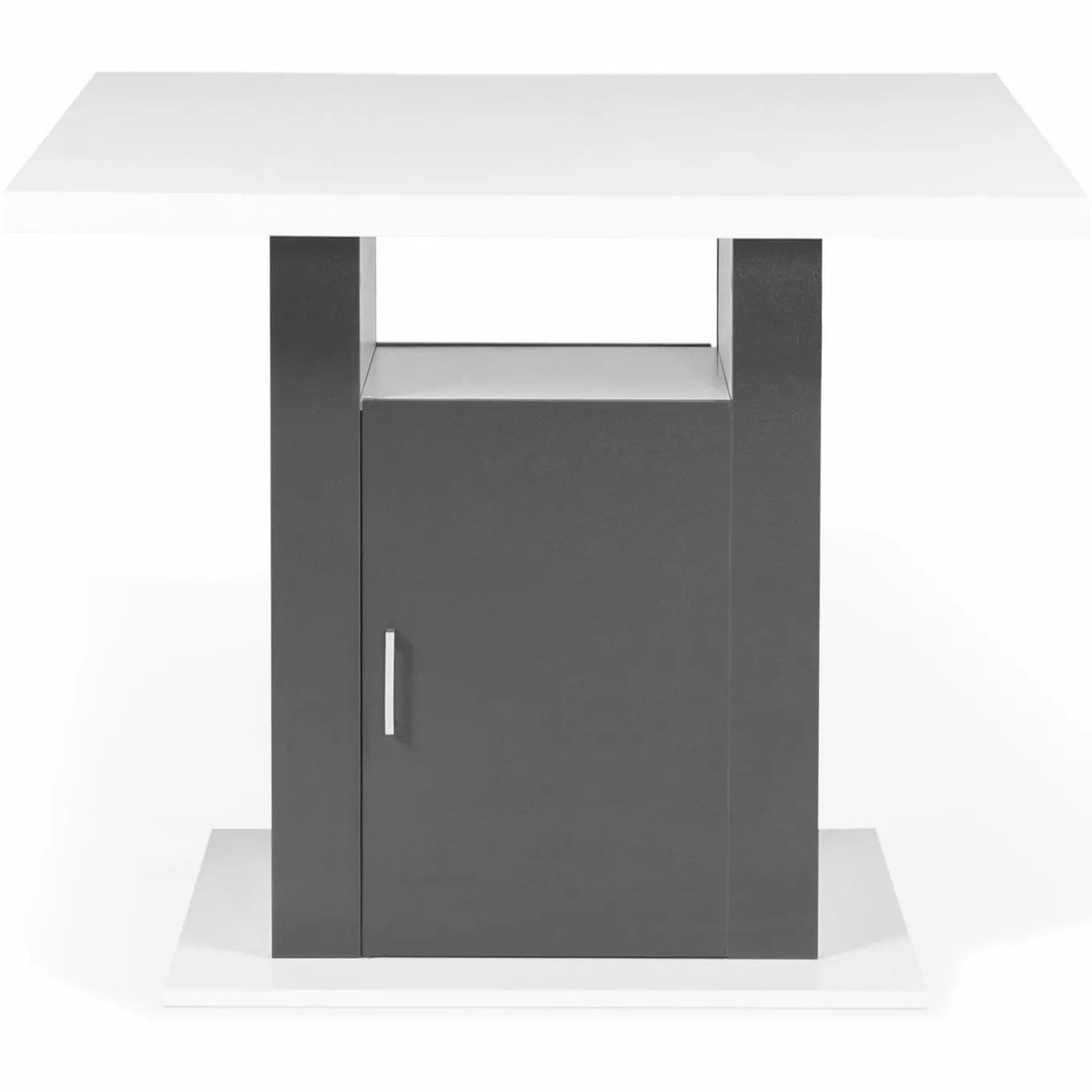 IDMarket Îlot central bois blanc et gris 110 cm* Meubles Hauts|Collection Design