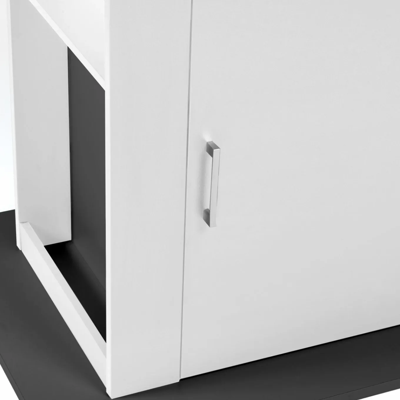 IDMarket Îlot central cuisine bois gris et blanc 110 cm* Collection Design|Collection Moderne