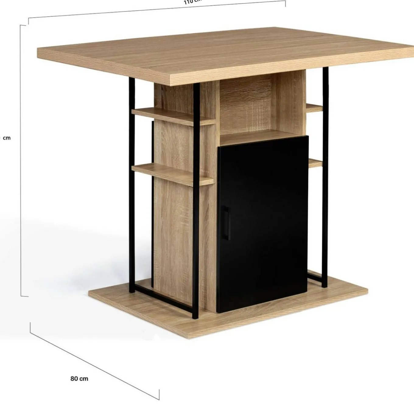 IDMarket Îlot central industriel* Meubles Hauts|Collection Design