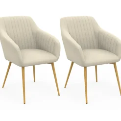 IDMarket Lot chaises et fauteuils de table avec pied effet bois* Collection Contemporaine|Chaises