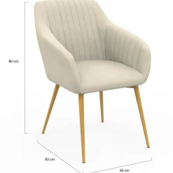 IDMarket Lot chaises et fauteuils de table avec pied effet bois* Collection Contemporaine|Chaises