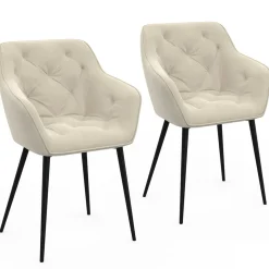 IDMarket Lot chaises et fauteuils de table beige* Collection Design|Collection Contemporaine