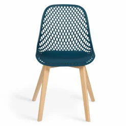 IDMarket Lot de 4 chaises ajourées dépareillées design* Collection Scandinave|Salle À Manger Complète