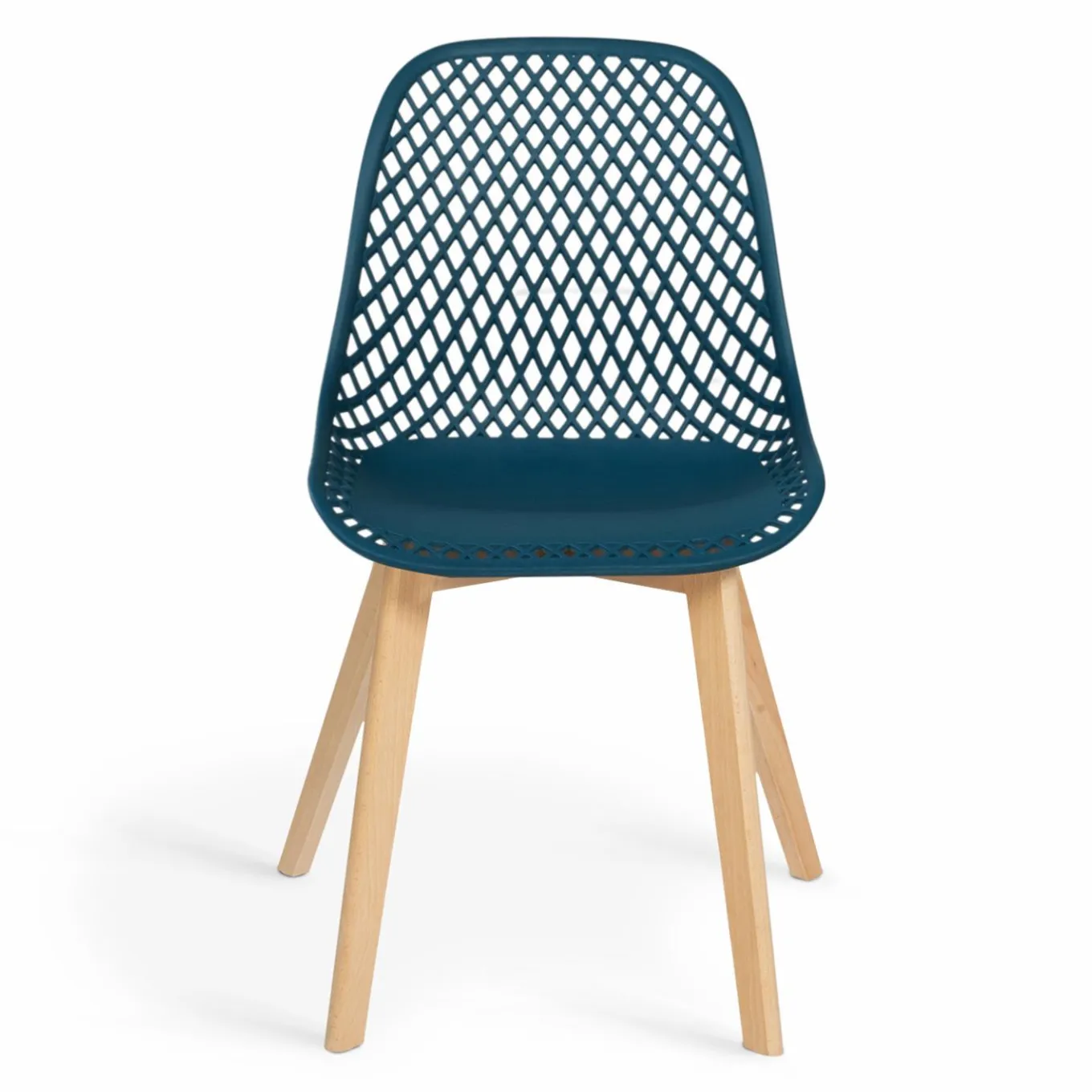 IDMarket Lot de 4 chaises ajourées dépareillées design* Collection Scandinave|Salle À Manger Complète