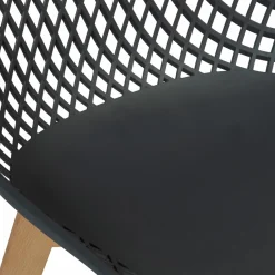 IDMarket Lot de 4 chaises ajourées grises design* Collection Scandinave|Salle À Manger Complète