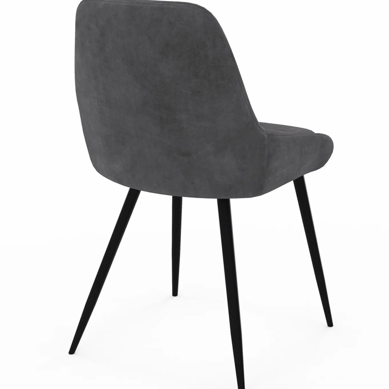 IDMarket Lot de 6 chaises avec accoudoirs en velours gris foncé* Collection Vintage|Chaises