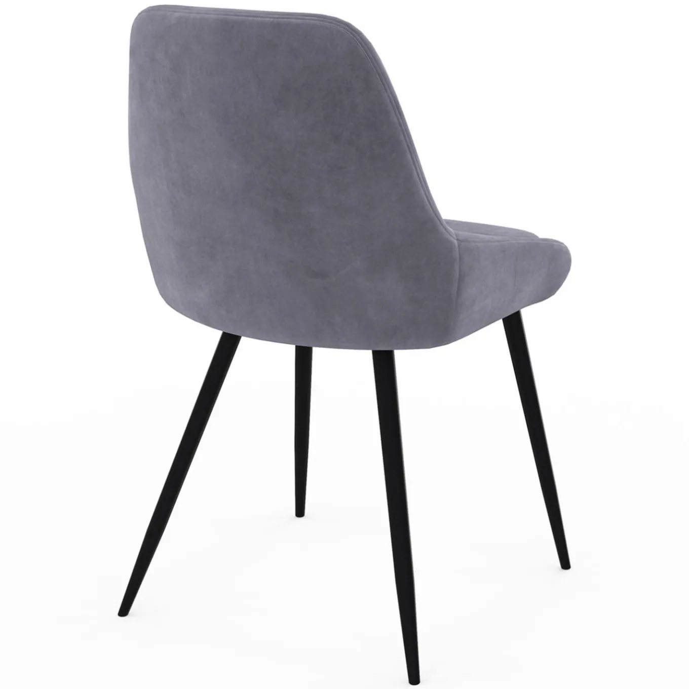 IDMarket Lot de 4 chaises avec accoudoirs en velours gris clair* Collection Vintage|Salle À Manger Complète