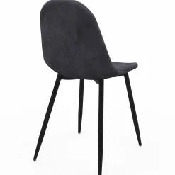 IDMarket Lot de 6 chaises confortables en velours gris foncé* Chaises|Tables Et Chaises