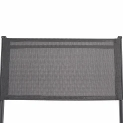 IDMarket Lot de 6 chaises de jardin pliantes gris anthracite en métal et textilène* Salons De Jardin