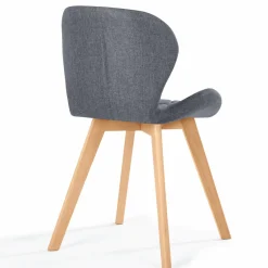 IDMarket Lot de 4 chaises en tissu gris foncé design pour salle à manger* Collection Moderne|Collection Scandinave