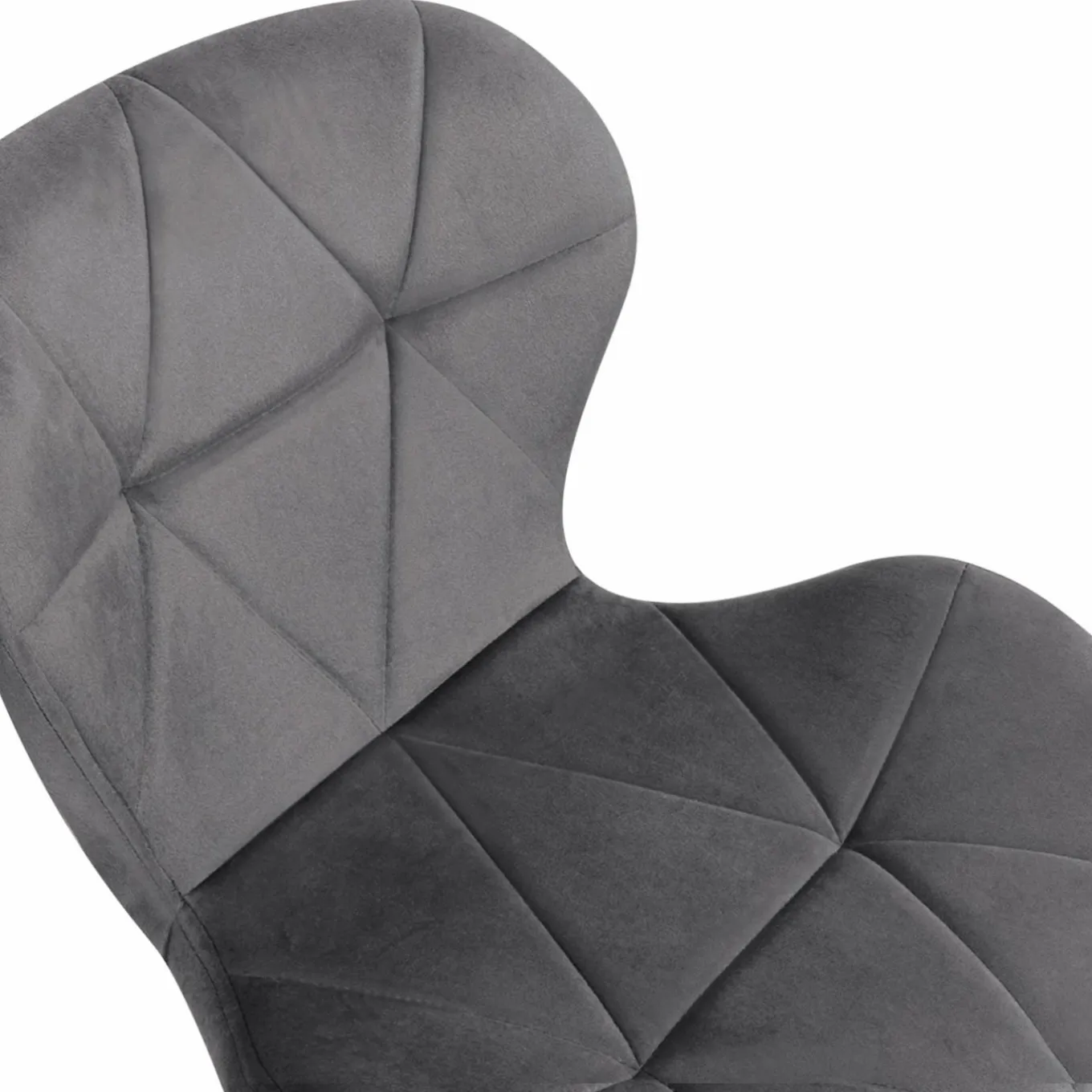 IDMarket Lot de 4 chaises en velours gris clair avec pieds noirs assise matelassée* Chaises|Tables Et Chaises