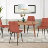 IDMarket Lot de 4 chaises en velours terracotta pour salle à manger* Chaises|Collection Moderne