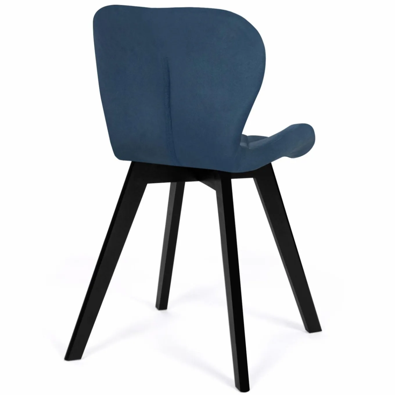 IDMarket Lot de 4 chaises matelassées velours bleu* Collection Moderne|Salle À Manger Complète