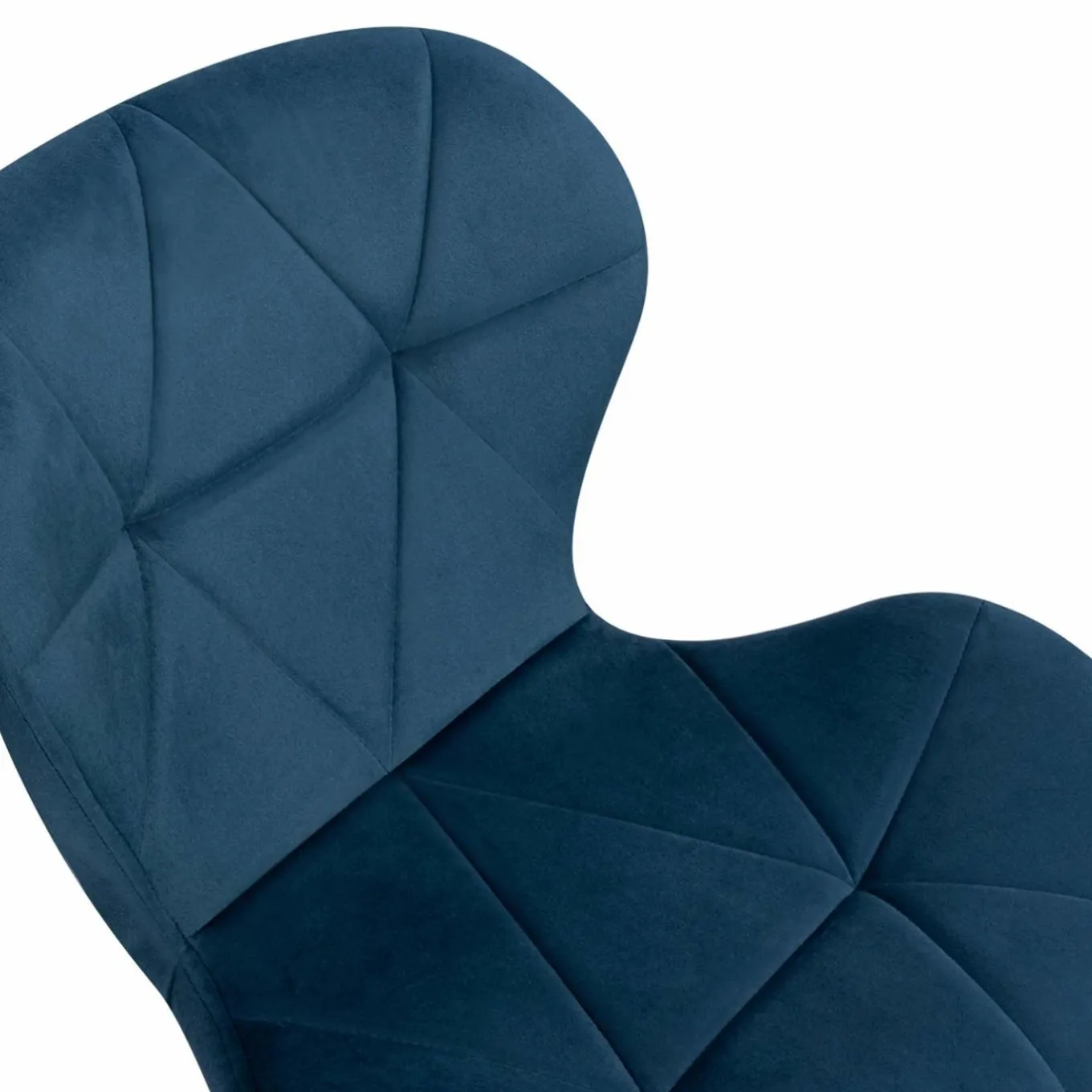 IDMarket Lot de 4 chaises matelassées velours bleu* Collection Moderne|Salle À Manger Complète