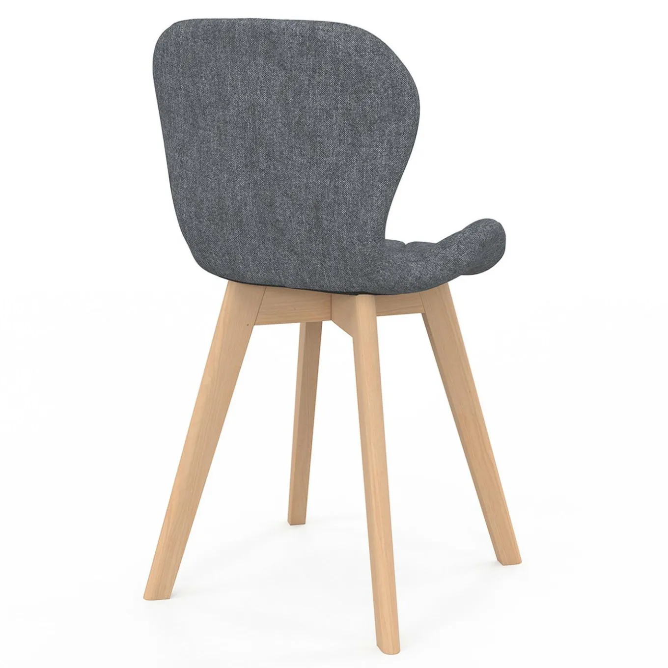 IDMarket Lot de 4 chaises matelassées en tissus mix color bleu, gris, beige et noir* Collection Moderne|Collection Scandinave