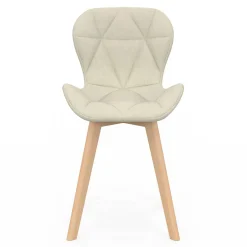 IDMarket Lot de 4 chaises matelassées en tissus mix color bleu, gris, beige et noir* Collection Moderne|Collection Scandinave