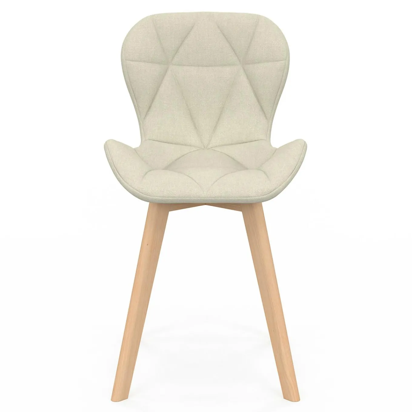 IDMarket Lot de 4 chaises matelassées en tissus mix color bleu, gris, beige et noir* Collection Moderne|Collection Scandinave