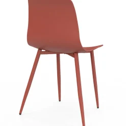 IDMarket Lot de 6 chaises mix color gris foncé x2, terracotta x2, beige x2 pieds en métal* Collection Design|Tables Et Chaises