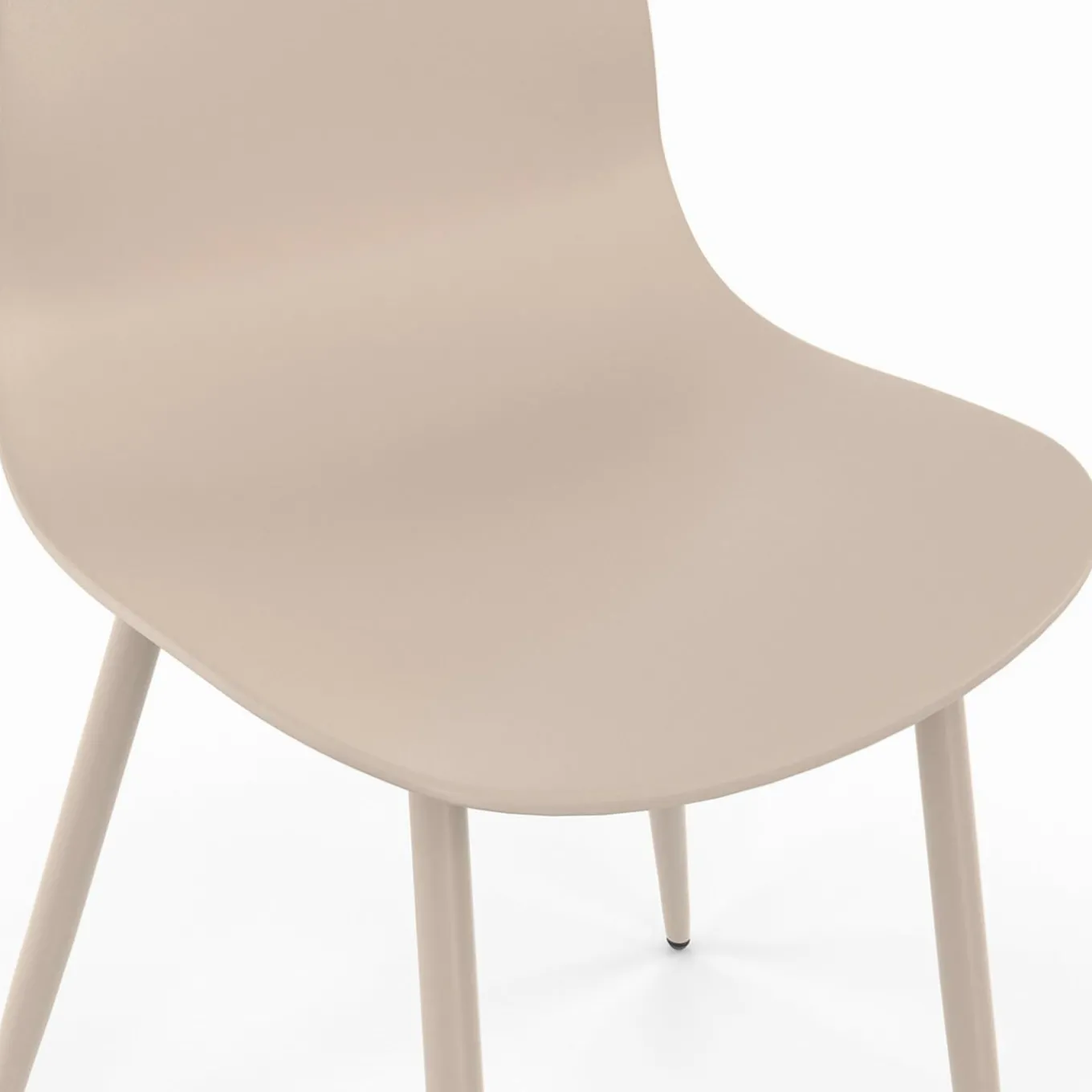 IDMarket Lot de 6 chaises mix color gris foncé x2, terracotta x2, beige x2 pieds en métal* Collection Design|Tables Et Chaises