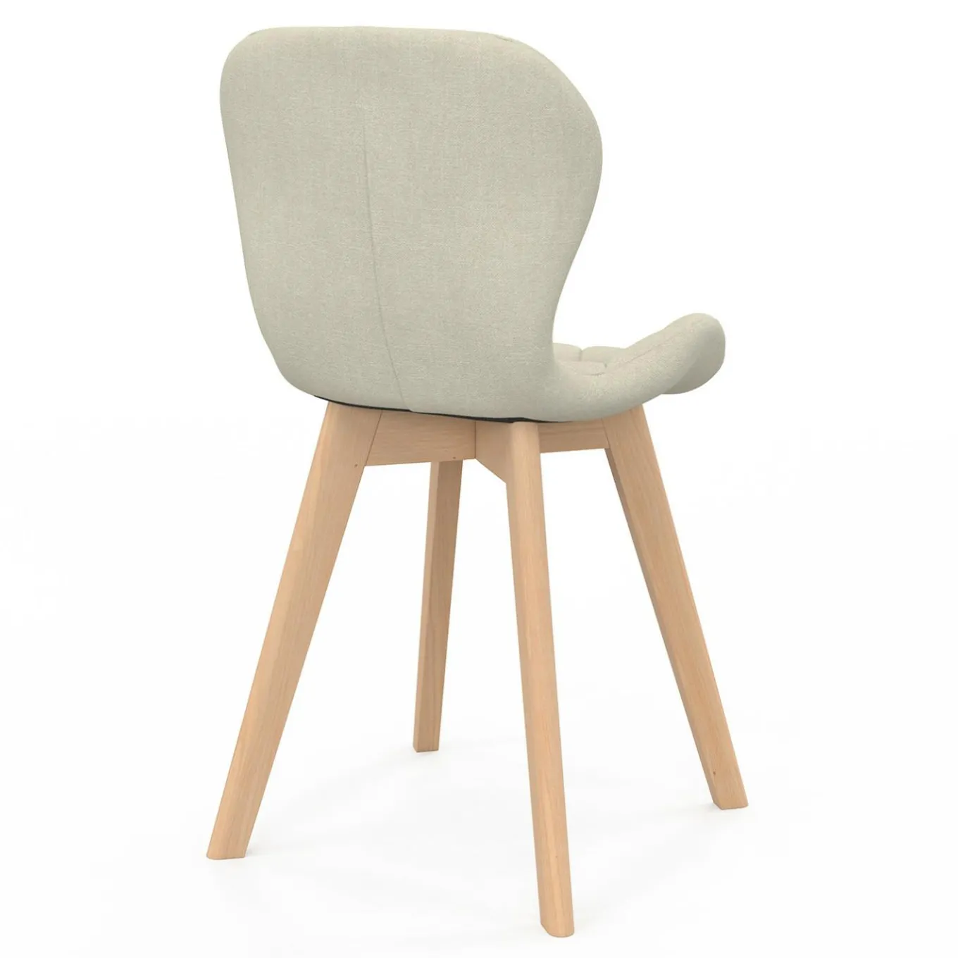 IDMarket Lot de 6 chaises modernes en tissu beige pour salle à manger assises matelassées* Collection Scandinave|Chaises