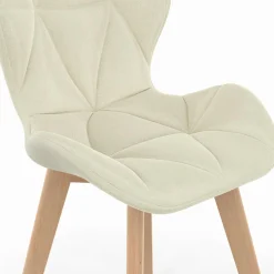 IDMarket Lot de 6 chaises modernes avec assises matelassées en gris, terracotta et beige* Collection Scandinave|Chaises