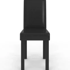 IDMarket Lot de 4 chaises noires design* Collection Contemporaine|Salle À Manger Complète