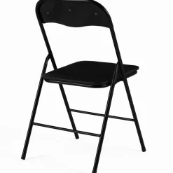 IDMarket Lot de 6 chaises noires pliables d’intérieur* Salle À Manger Complète|Tables Et Chaises