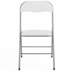 IDMarket Lot de 6 chaises pliantes blanches d’intérieur* Salle À Manger Complète|Tables Et Chaises
