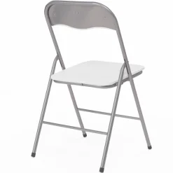IDMarket Lot de 6 chaises pliantes blanches d’intérieur* Salle À Manger Complète|Tables Et Chaises